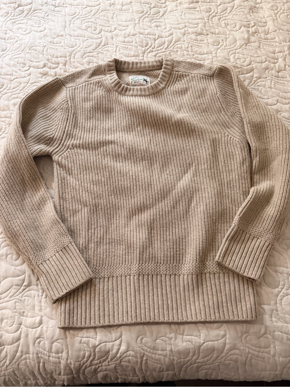 Tecovas Men’s Crew Merino Wool Neck Desert Sweater Size Medium